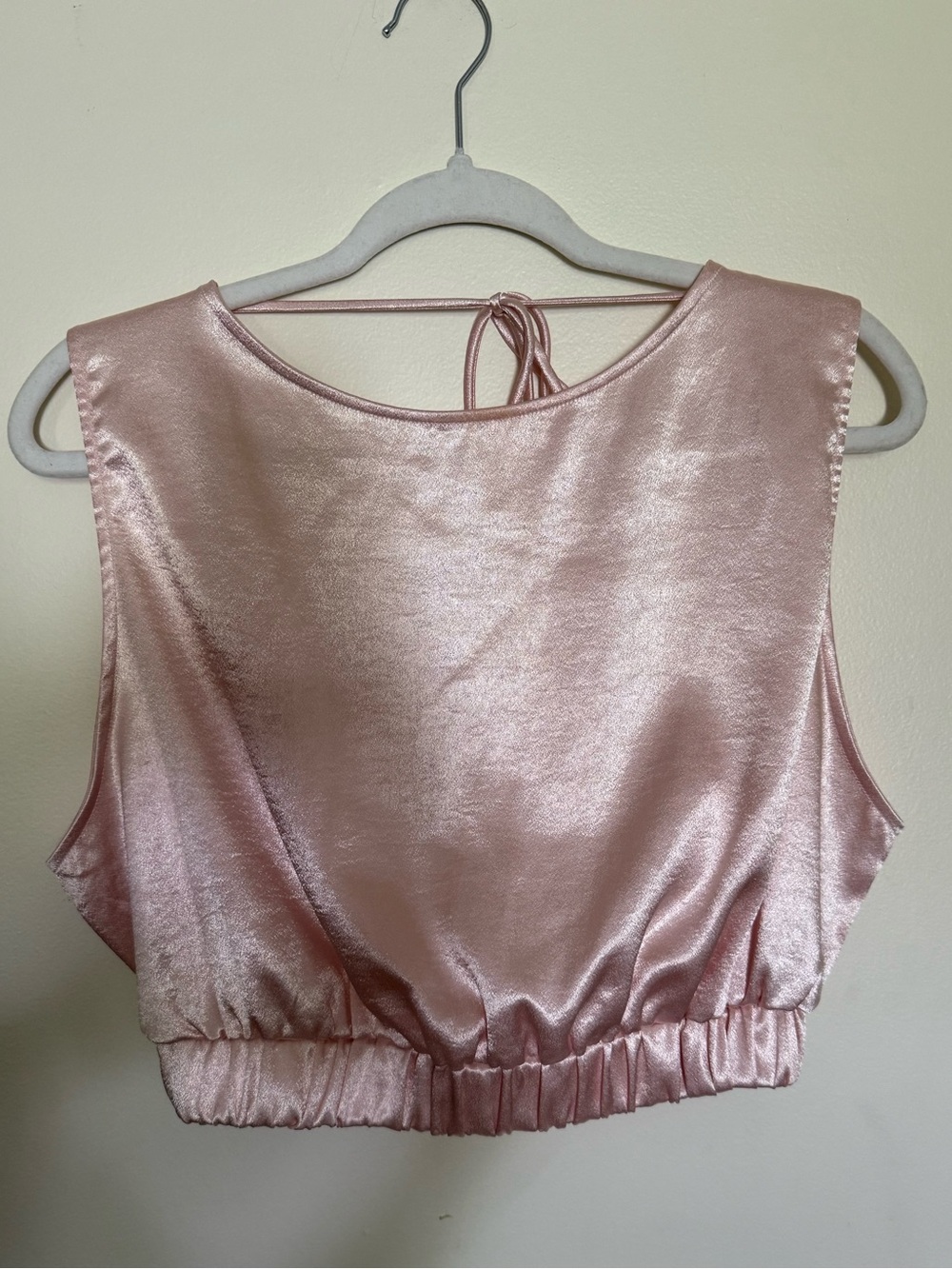 Double Zero Pink Open Back Crop